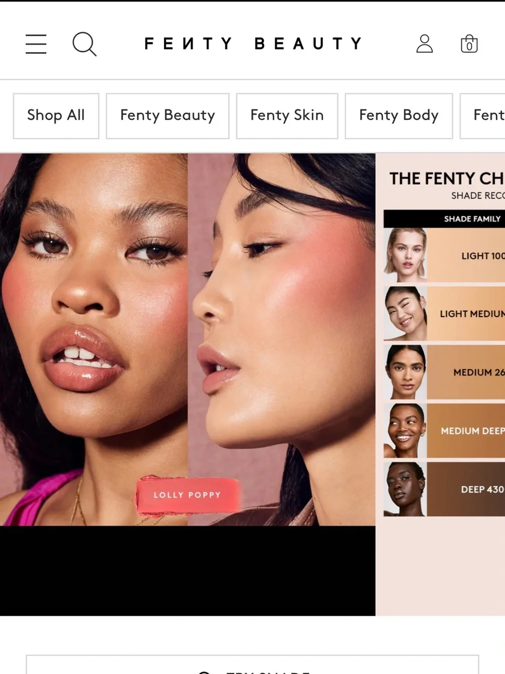 Fenty Beauty Cheeks Lolly Poppy Powder Blush — Coral Pink